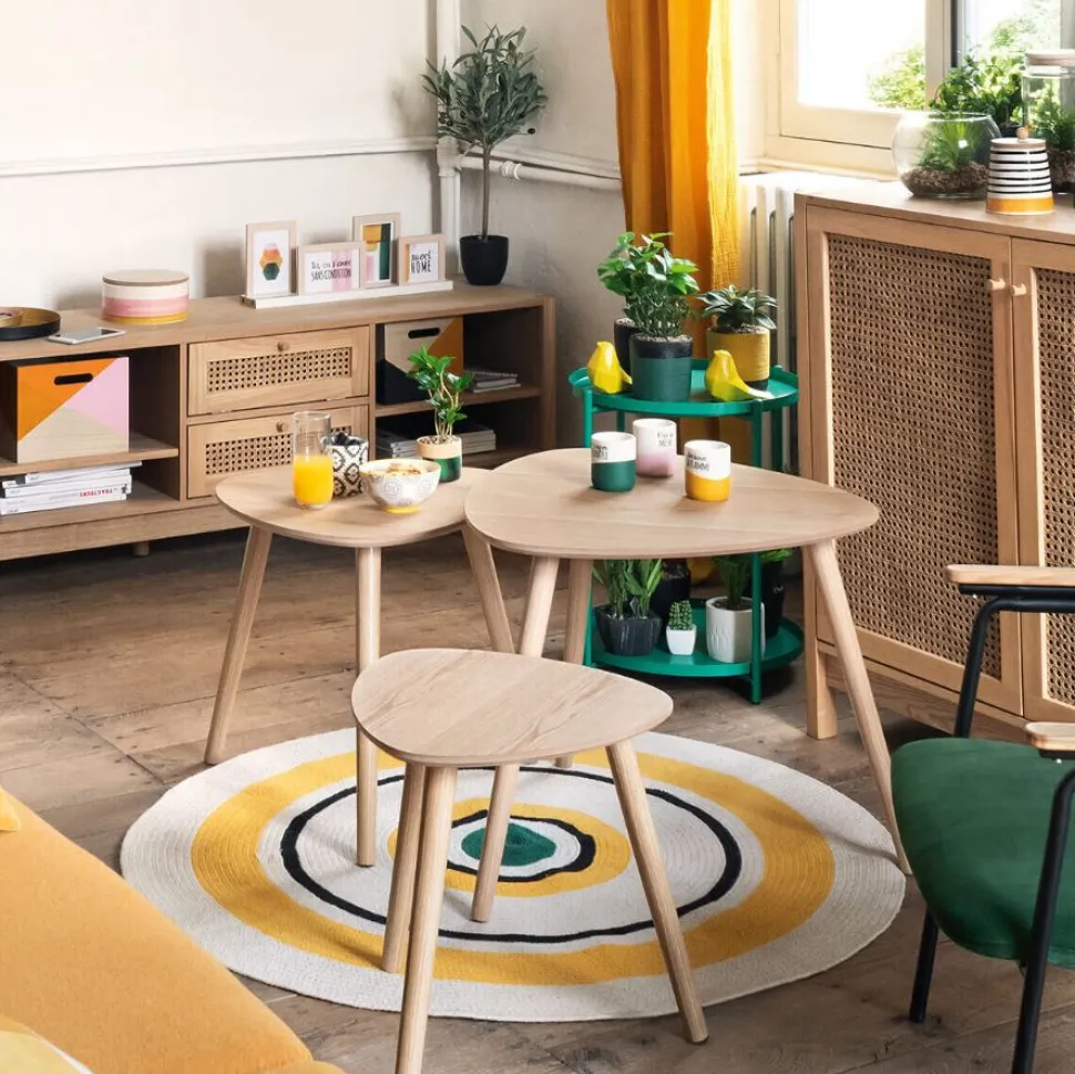 Zestaw 3 stolików Mileo S naturalnych