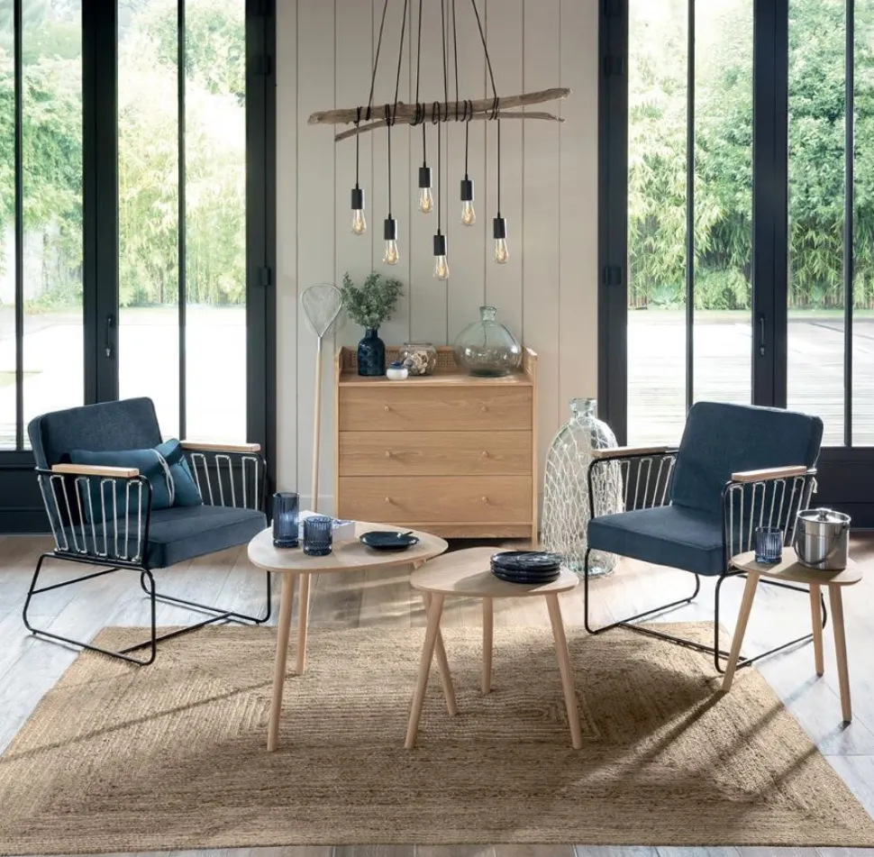 Zestaw 3 stolików Mileo S naturalnych