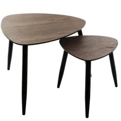 Zestaw 2 stolików Mileo S orzech