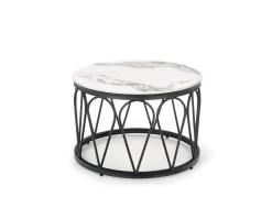 Zestaw 2 stolików Mimosa biały marmur /
