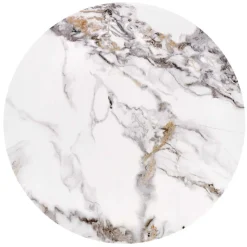 Zestaw 2 stolików Mimosa biały marmur /