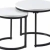 Zestaw 2 stolików Mirra białe/czarne