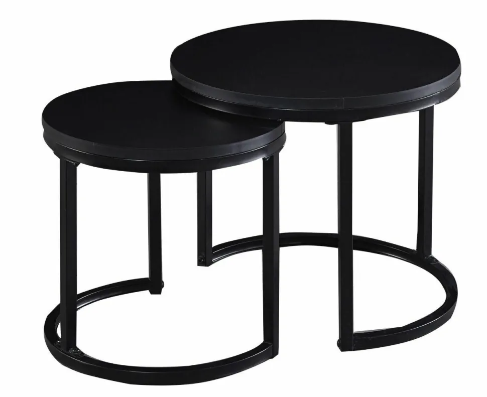Zestaw 2 stolików Mirra czarne