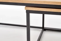 Zestaw 2 stolików Moxford dąb złoty /