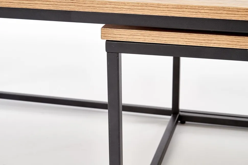 Zestaw 2 stolików Moxford dąb złoty /