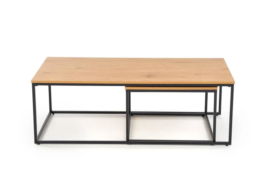 Zestaw 2 stolików Moxford dąb złoty /