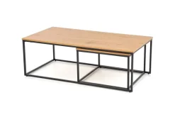 Zestaw 2 stolików Moxford dąb złoty /