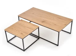 Zestaw 2 stolików Moxford dąb złoty /