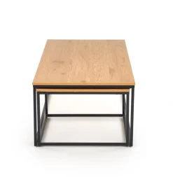 Zestaw 2 stolików Moxford dąb złoty /