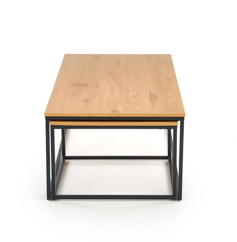 Zestaw 2 stolików Moxford dąb złoty /