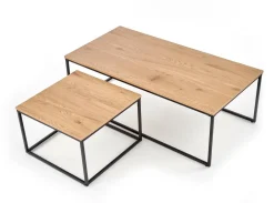 Zestaw 2 stolików Moxford dąb złoty /