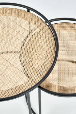 Zestaw 2 stolików Nabul czarny /