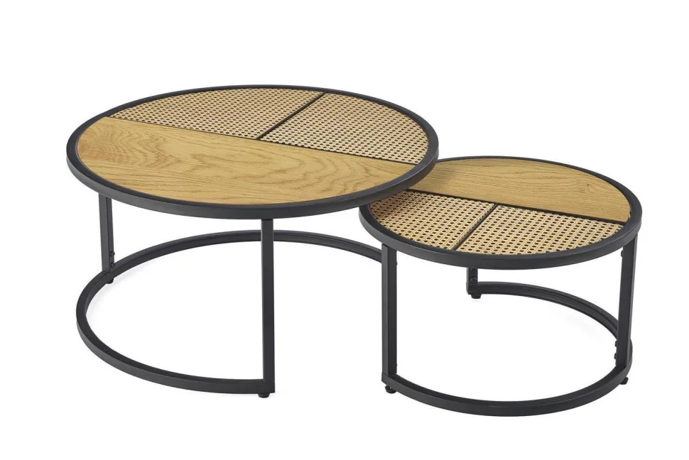 Zestaw 2 stolików Namiga dąb złoty /