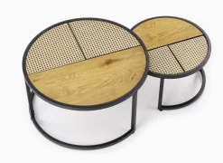 Zestaw 2 stolików Namiga dąb złoty /