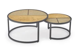 Zestaw 2 stolików Namiga dąb złoty /