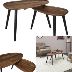 Zestaw 2 stolików Noby akacja