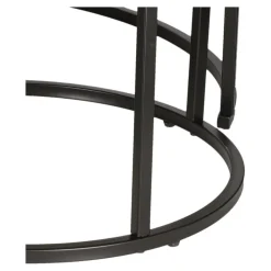 Zestaw 2 stolików Ruth naturalne/czarne