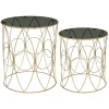Zestaw 2 stolików Sacha złote