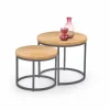 Zestaw 2 stolików Tabarka dąb złoty /