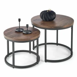 Zestaw 2 stolików Tabarka orzechowy /