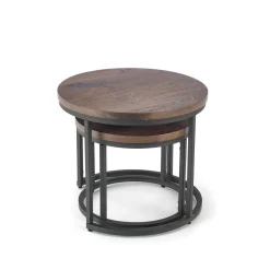 Zestaw 2 stolików Tabarka orzechowy /