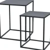 Zestaw 2 stolików Tarus czarne