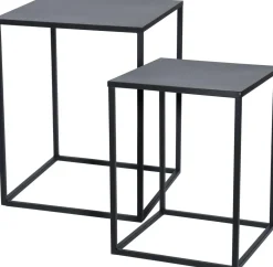 Zestaw 2 stolików Tarus czarne
