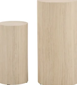 Zestaw 2 stolików wysokich Dice  trawertyn