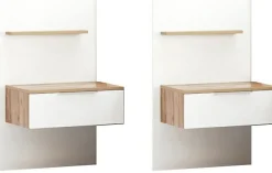 Zestaw 2 szafek nocnych dostawnych do łóżka Tissa
