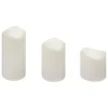Zestaw 3 świec LED błyszczące białe