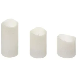 Zestaw 3 świec LED błyszczące białe