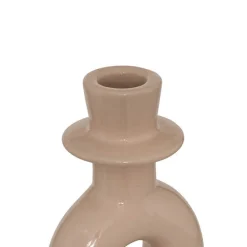 Zestaw 2 świeczników Mala beżowy/zielony