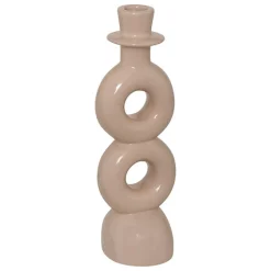 Zestaw 2 świeczników Mala beżowy/zielony