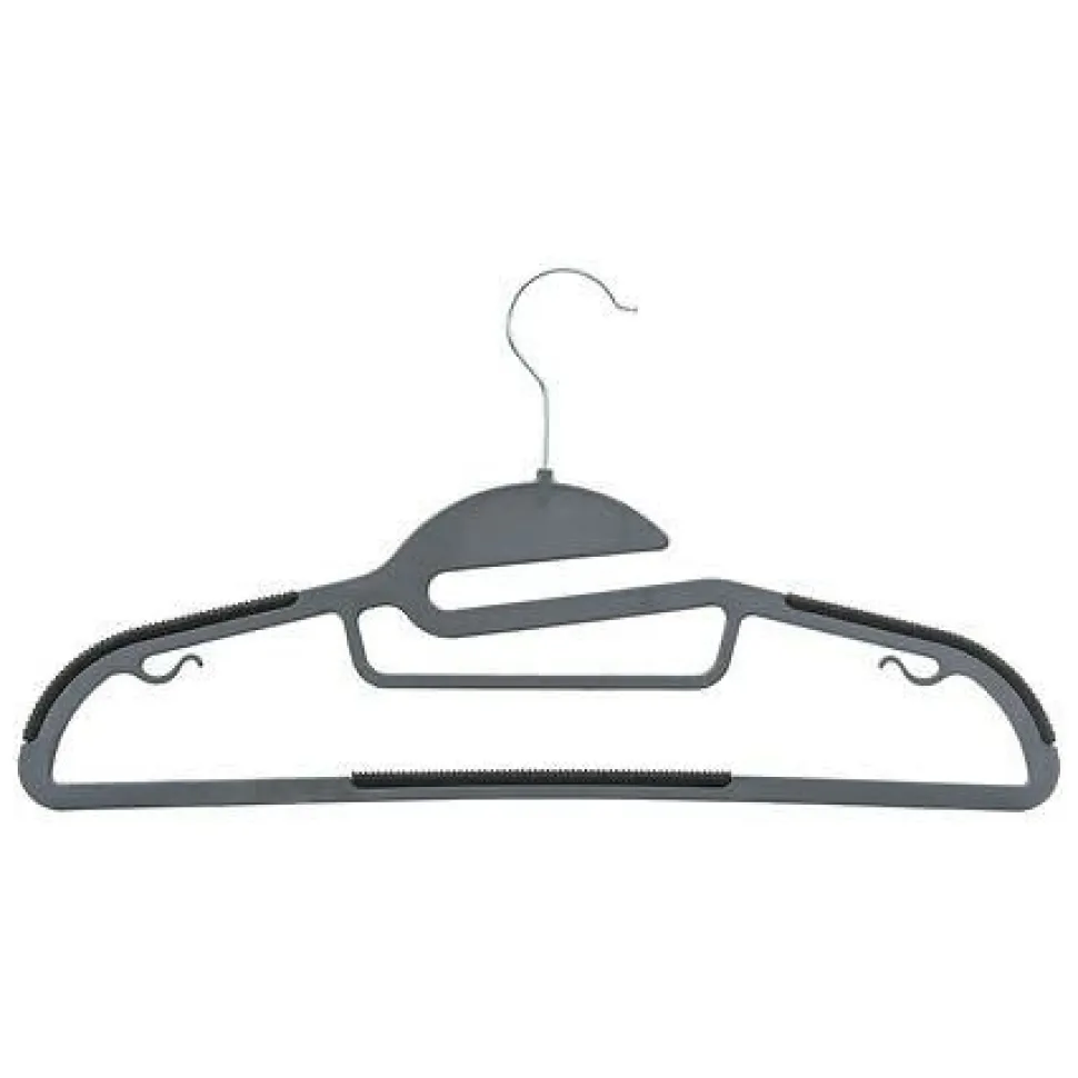 Zestaw 8 wielofunkcyjnych wieszaków na ubrania szary