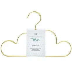 Zestaw 3 wieszaków dziecięcych Nuage złoty