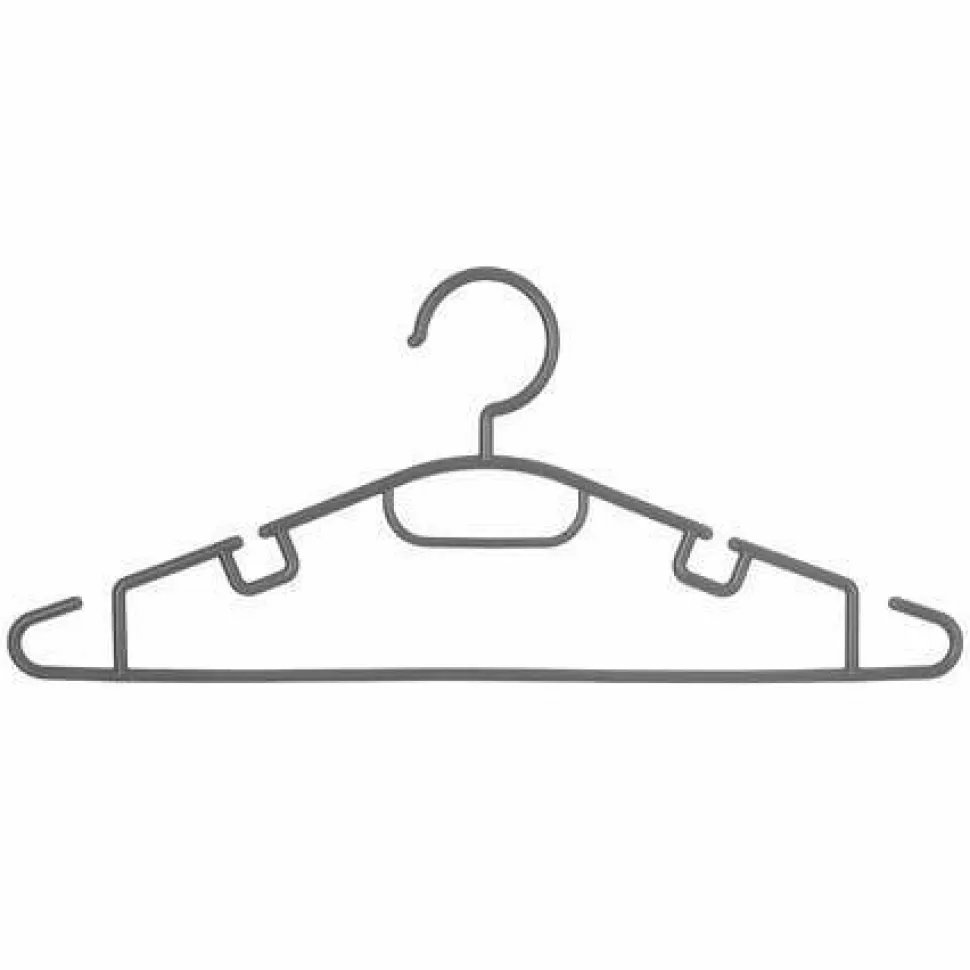 Zestaw 10 wieszaków z tworzywa szare