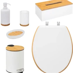 Zestaw akcesoriów łazienkowych Modern biały