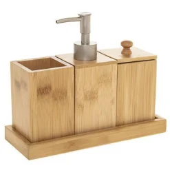 Zestaw akcesoriów łazienkowych Bambus