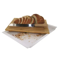 Zestaw deska do krojenia + nóż 38x27 cm biała