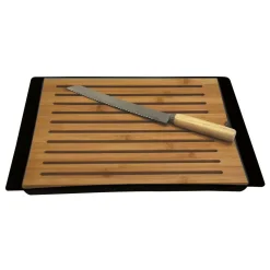 Zestaw deska do krojenia + nóż 38x27 cm czarna