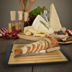 Zestaw deska do krojenia + nóż 38x27 cm czarna