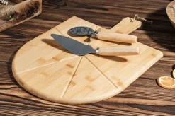 Zestaw do krojenia pizzy z bambusa