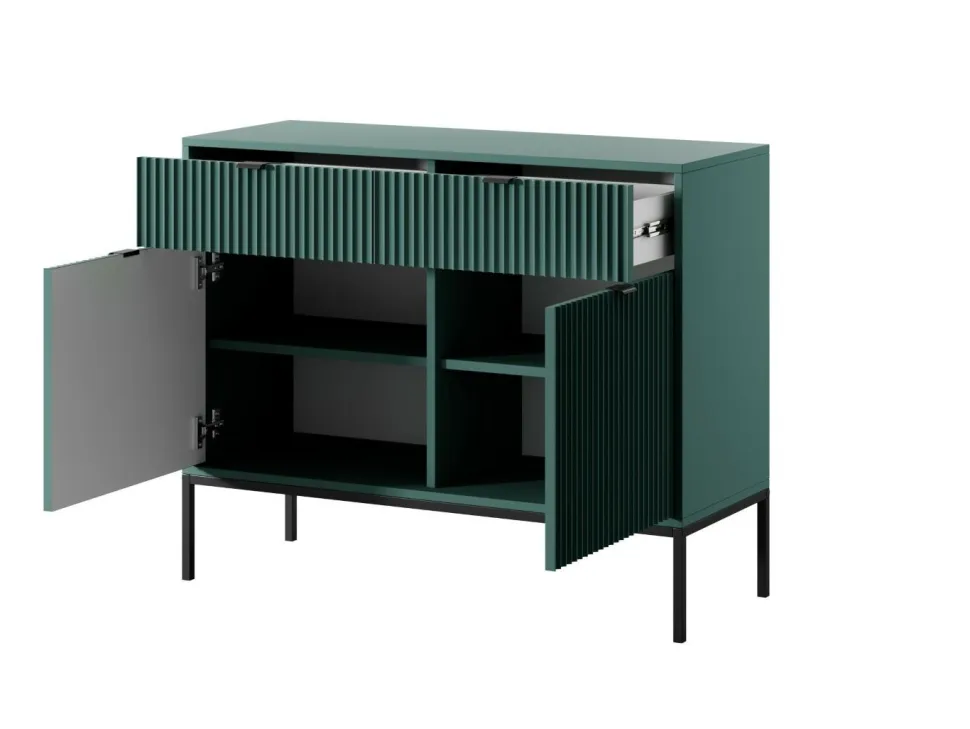 Zestaw do salonu Delicious zielony czarne uchwyty