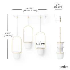 Zestaw doniczek Triflora biały/czarny