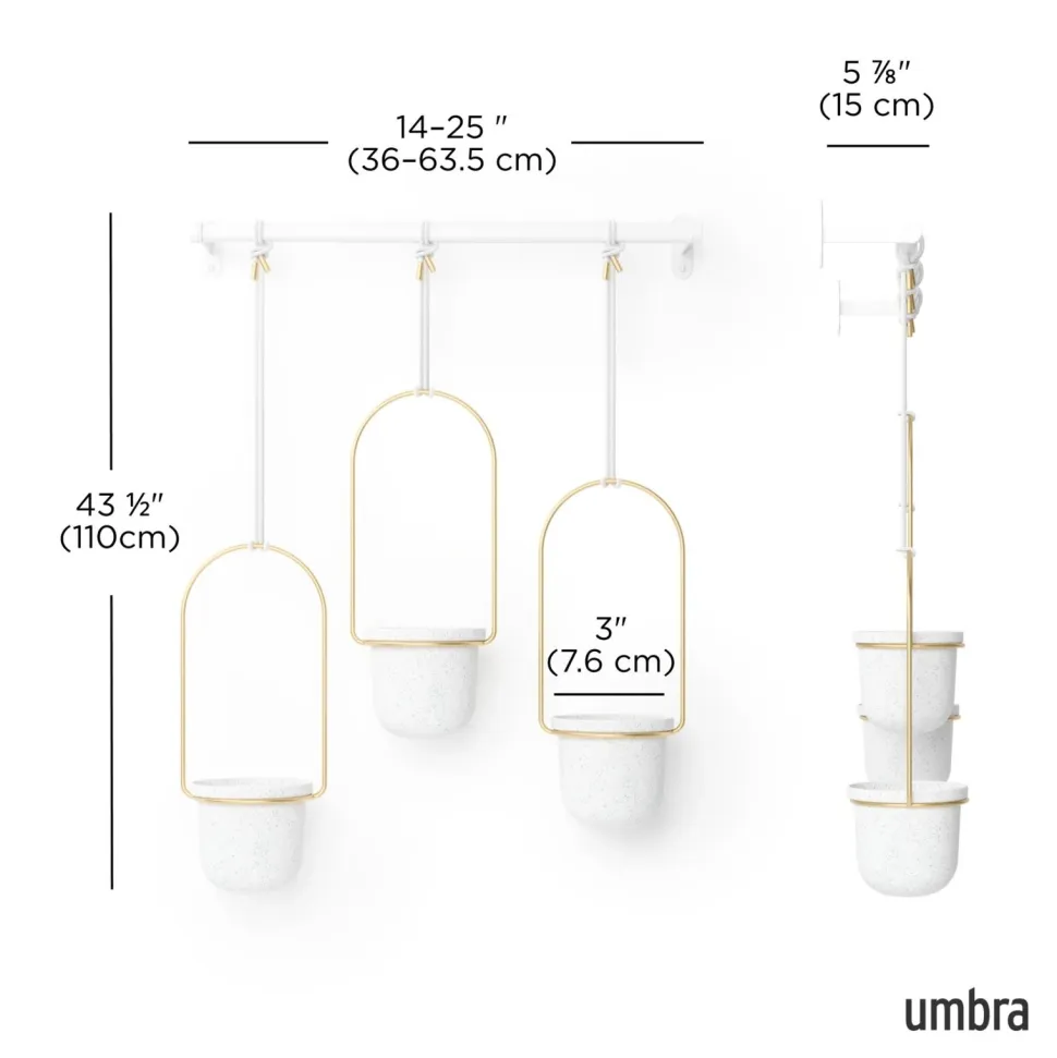 Zestaw doniczek Triflora biały/czarny
