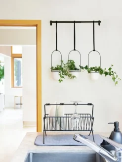 Zestaw doniczek Triflora biały/czarny