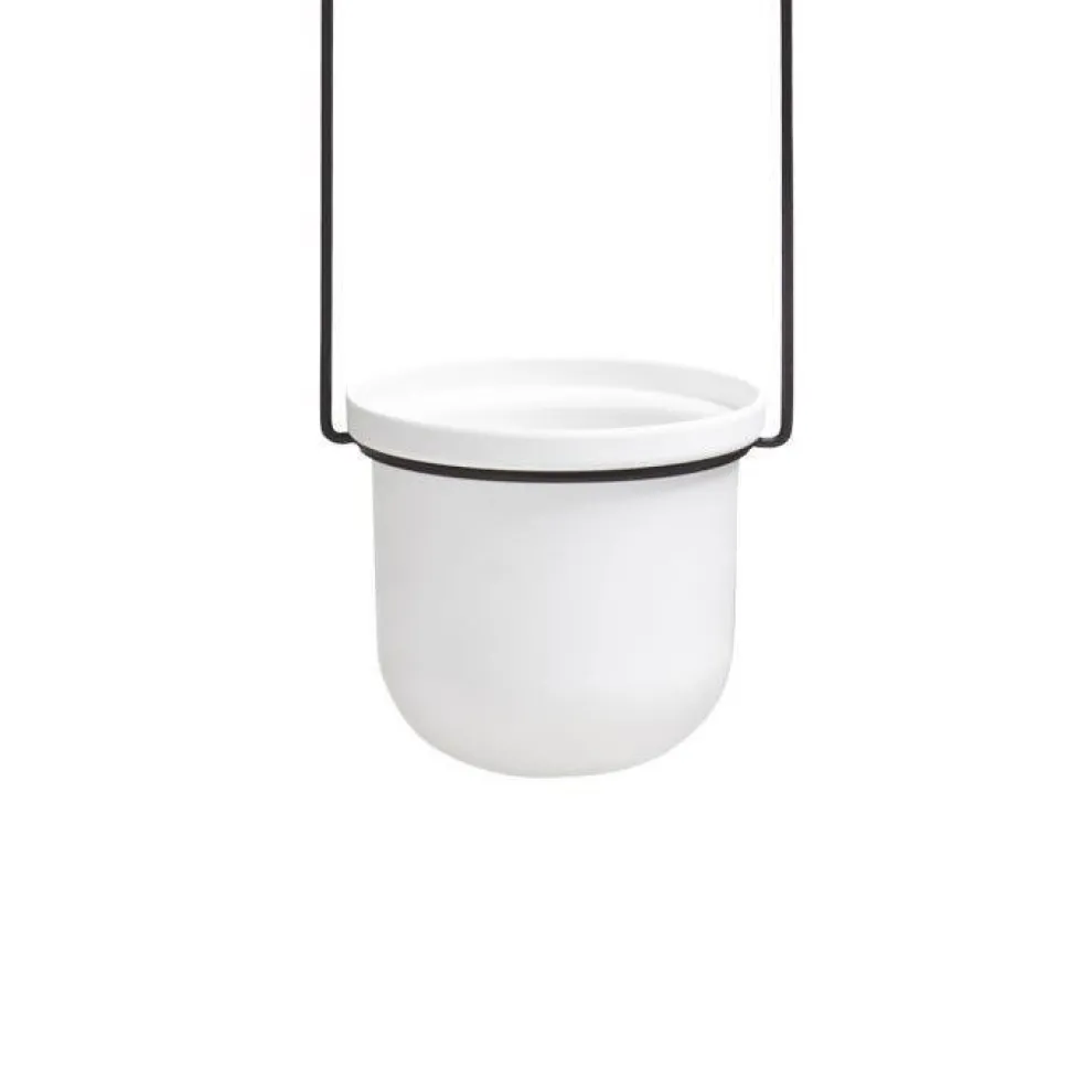 Zestaw doniczek Triflora biały/czarny