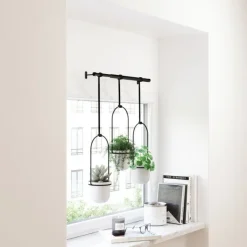 Zestaw doniczek Triflora biały/czarny