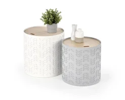 Zestaw dwóch stolików Lamba biały /