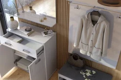 Zestaw mebli do przedpokoju Bella biały